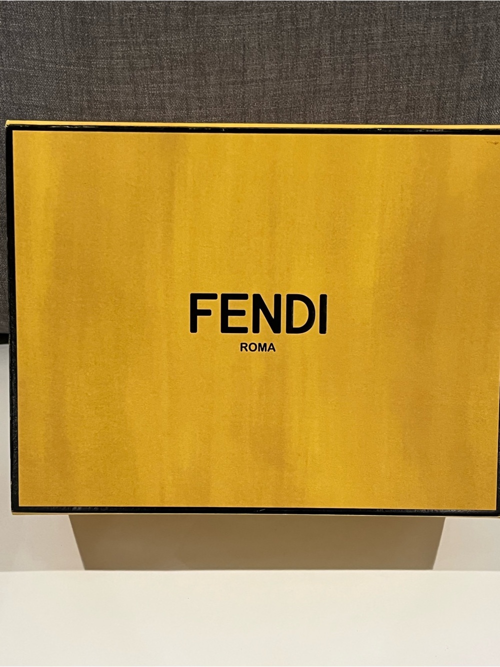New FENDI Square Yellow Box 13x10 , 5 inches deep Best size